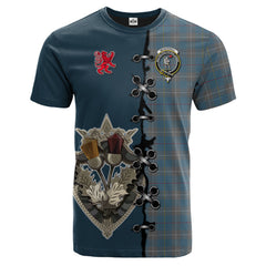 McKerrell of Hillhouse Dress Tartan T-shirt - Lion Rampant And Celtic Thistle Style