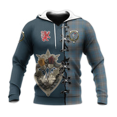 McKerrell of Hillhouse Dress Tartan Hoodie - Lion Rampant And Celtic Thistle Style