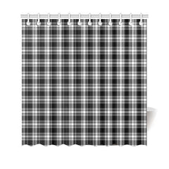 Menzies Black & White Modern Tartan Shower Curtain