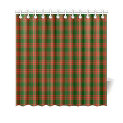 Menzies Green Modern Tartan Shower Curtain