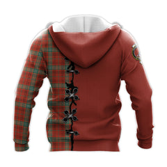 Morrison Red Ancient Tartan Hoodie - Lion Rampant And Celtic Thistle Style