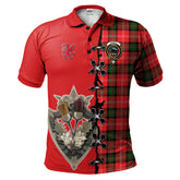 Nesbitt Modern Tartan Polo Shirt - Lion Rampant And Celtic Thistle Style