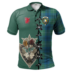 Oliphant Ancient Tartan Polo Shirt - Lion Rampant And Celtic Thistle Style