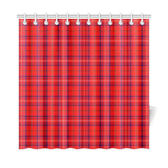 Rose Modern Tartan Shower Curtain