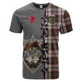 Scott Dress Tartan T-shirt - Lion Rampant And Celtic Thistle Style
