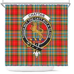 Chattan Tartan Crest Shower Curtain