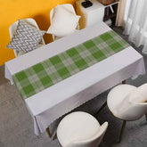 Cunningham Dress Green Dancers Tartan Table Runner - Cotton table runner