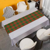 Menzies Green Modern Tartan Table Runner - Cotton table runner
