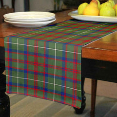 Shaw Green Modern Tartan Table Runner - Cotton table runner