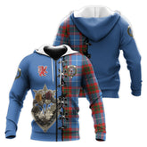 Spalding Tartan Hoodie - Lion Rampant And Celtic Thistle Style