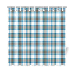 Stewart Muted Blue Tartan Shower Curtain