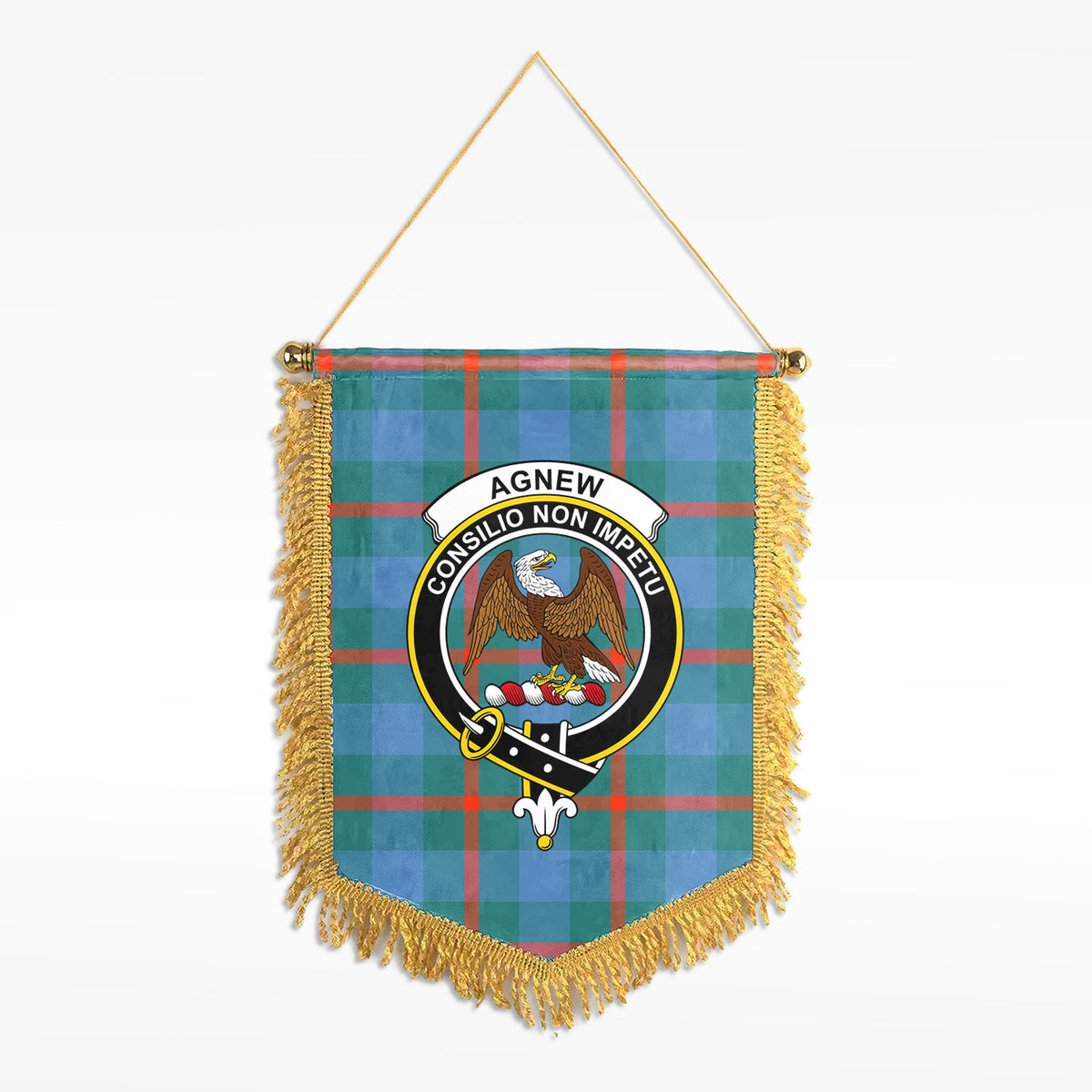 Agnew Ancient Tartan Crest Wall Hanging Banner