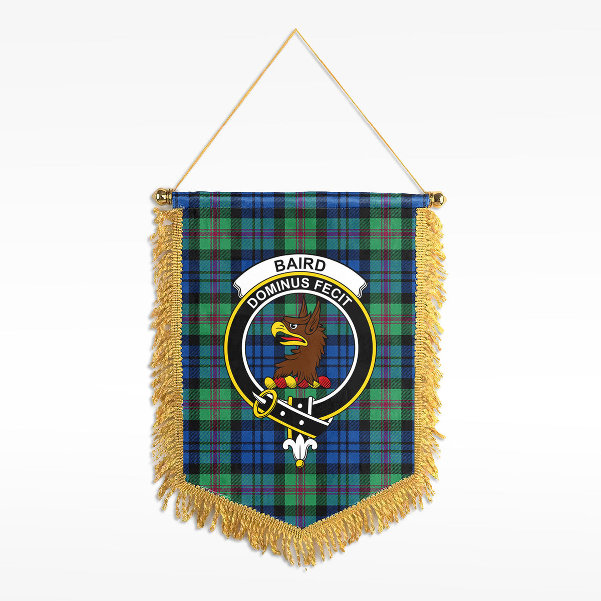 Baird Ancient Tartan Crest Wall Hanging Banner