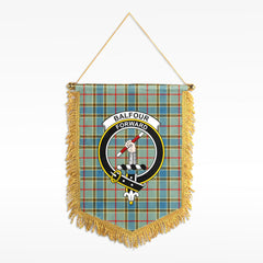 Balfour Blue Tartan Crest Wall Hanging Banner