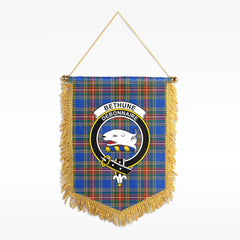 Bethune Ancient Tartan Crest Wall Hanging Banner