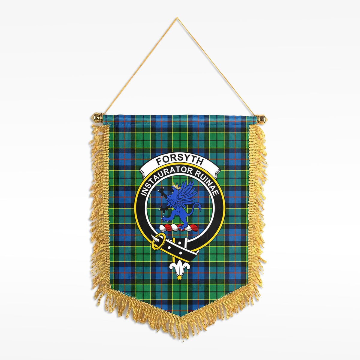 Forsyth Ancient Tartan Crest Wall Hanging Banner