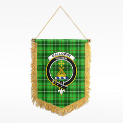 Galloway District Tartan Crest Wall Hanging Banner