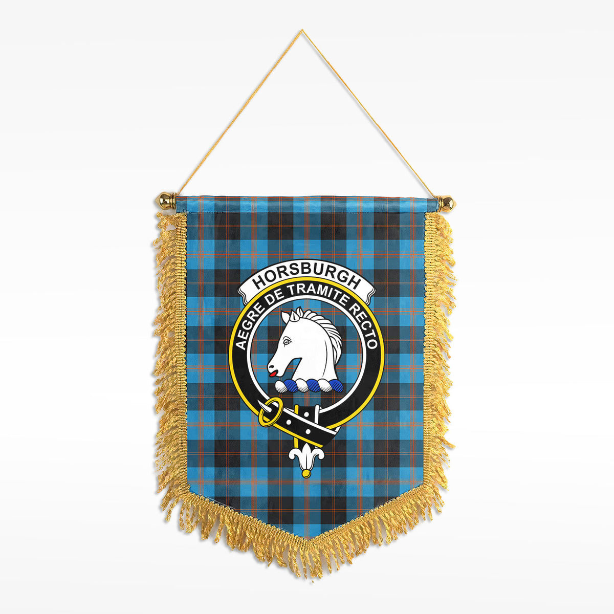 Horsburgh Tartan Crest Wall Hanging Banner