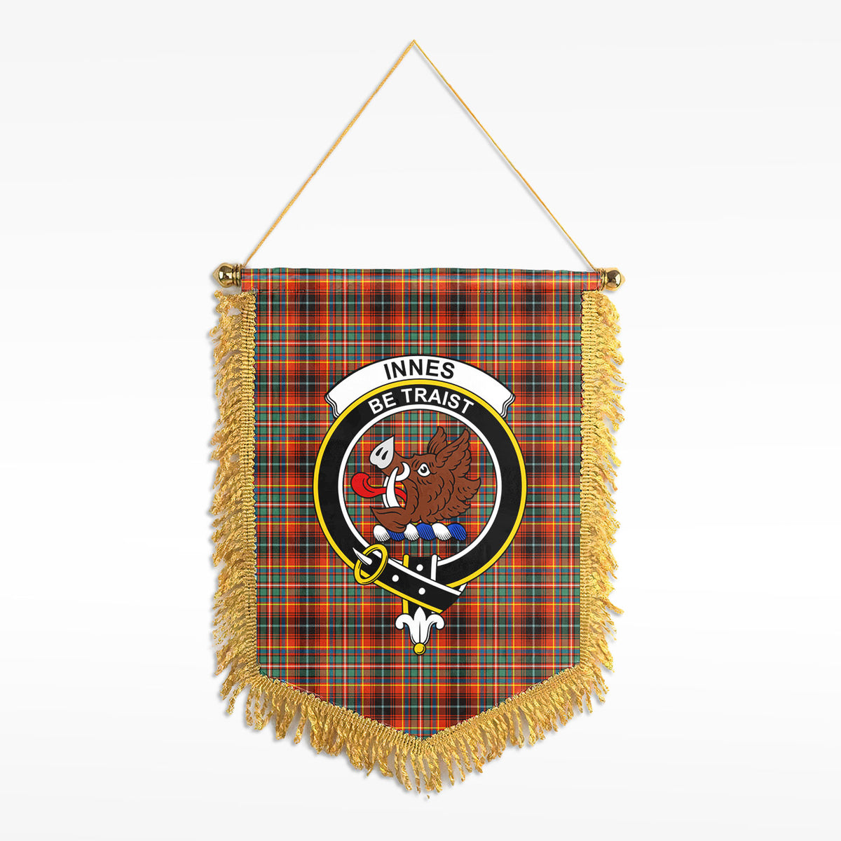 Innes Ancient Tartan Crest Wall Hanging Banner