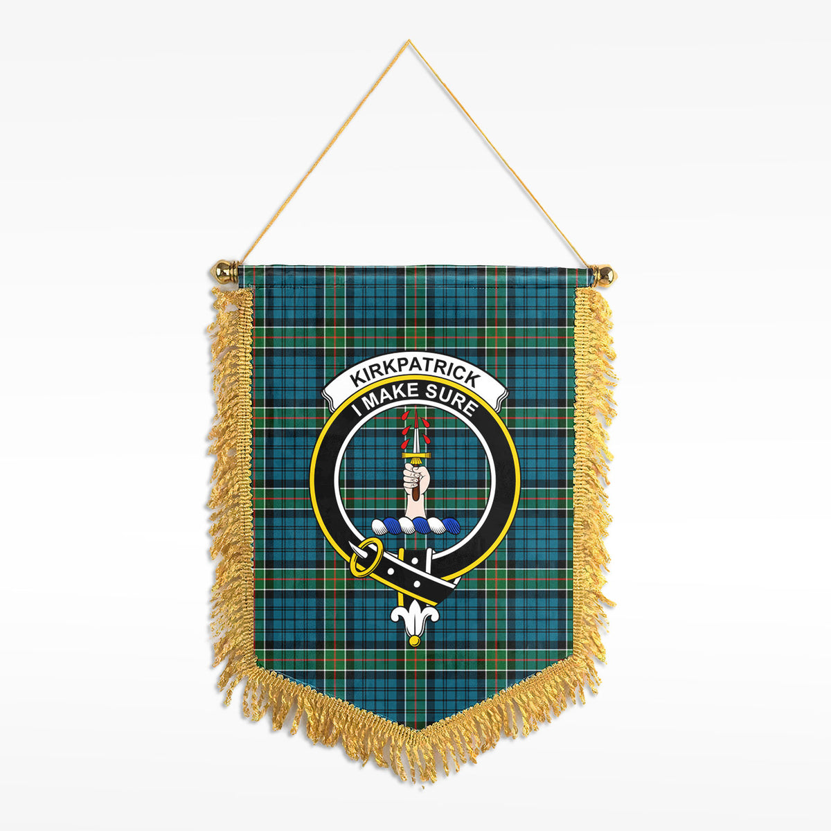 Kirkpatrick Ancient Tartan Crest Wall Hanging Banner