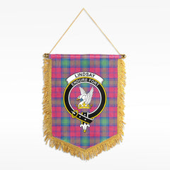 Lindsay Ancient Tartan Crest Wall Hanging Banner