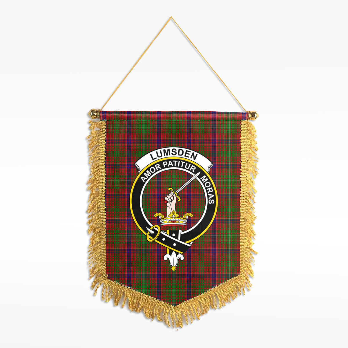 Lumsden Tartan Crest Wall Hanging Banner