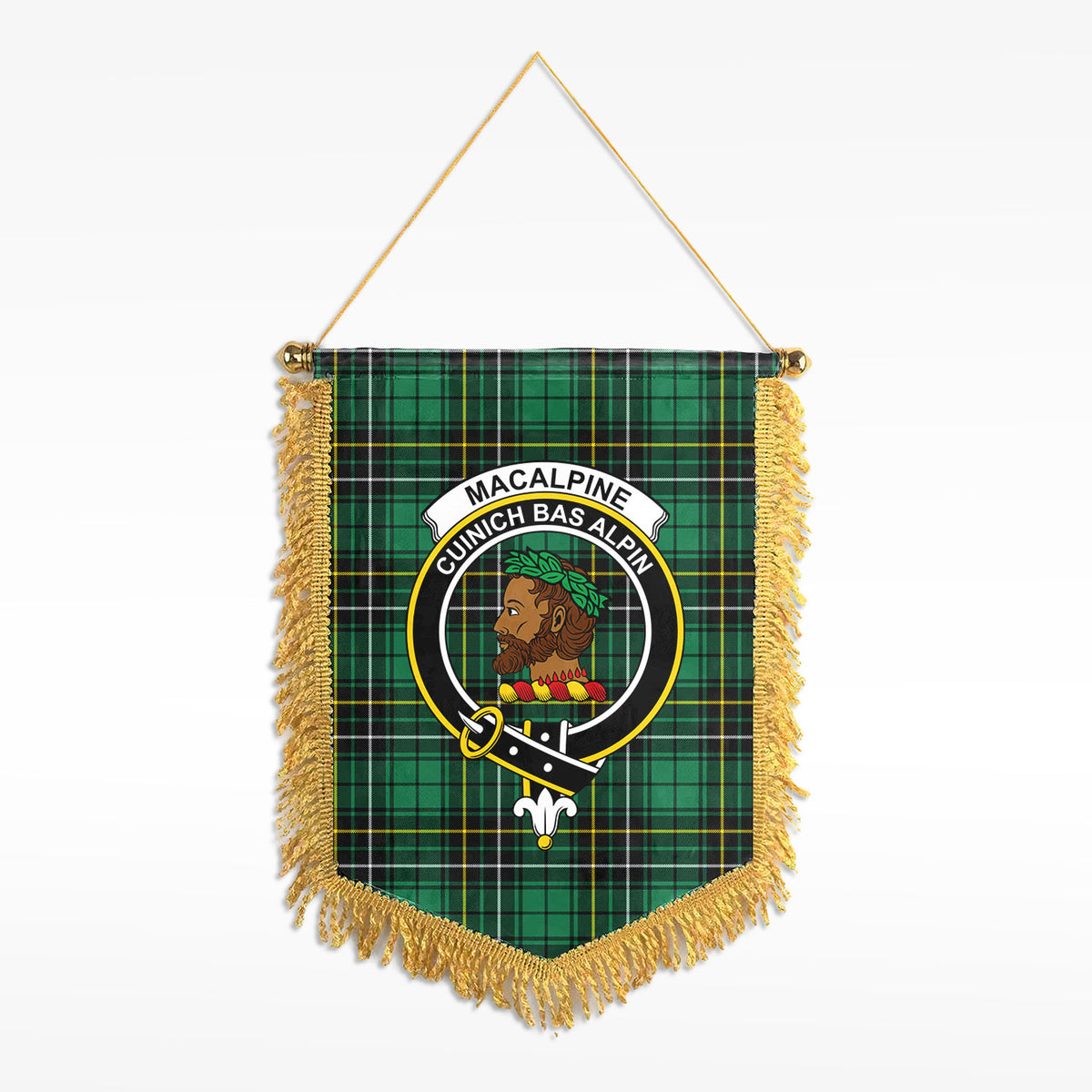 MacAlpine Ancient Tartan Crest Wall Hanging Banner