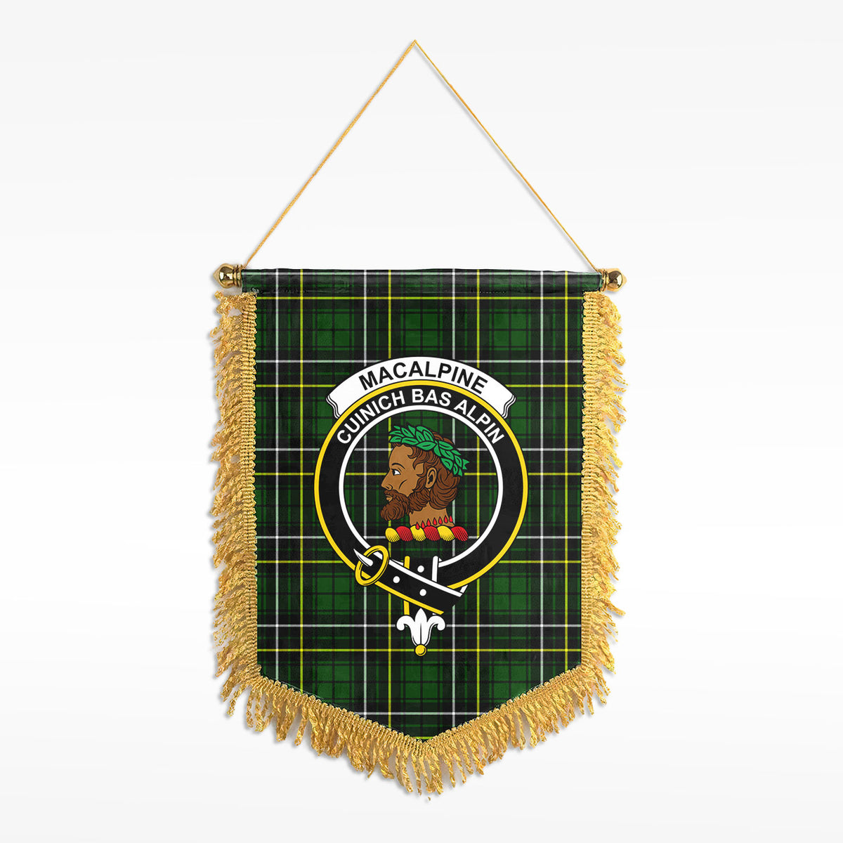 MacAlpine Modern Tartan Crest Wall Hanging Banner