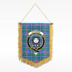 Pitcairn Hunting Tartan Crest Wall Hanging Banner