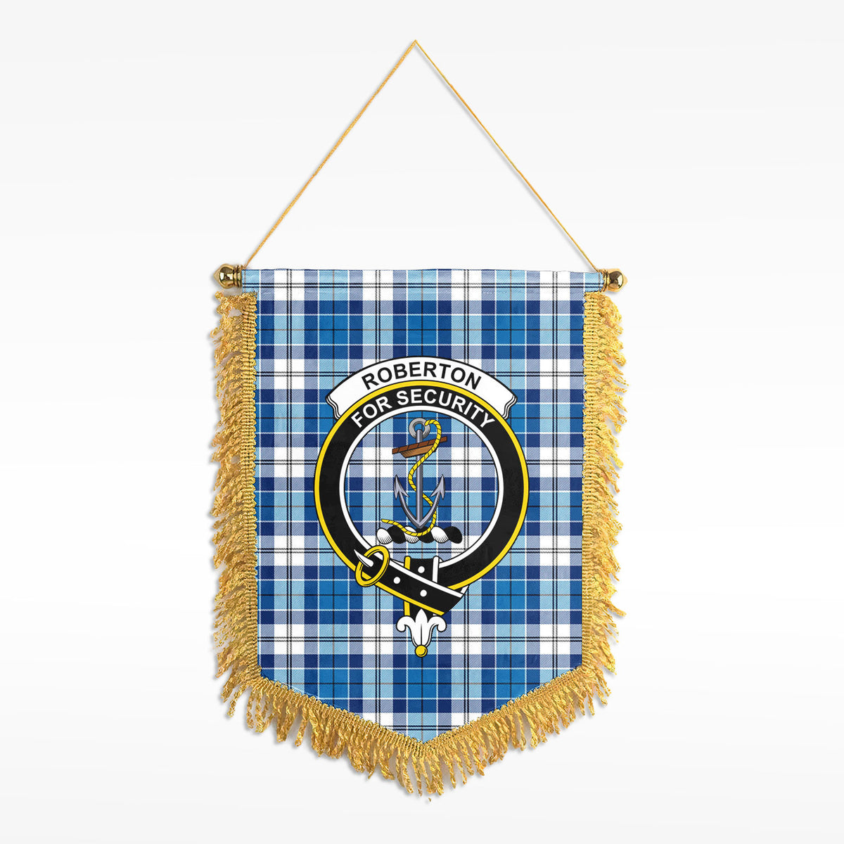 Roberton Tartan Crest Wall Hanging Banner