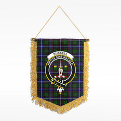 Russell Modern Tartan Crest Wall Hanging Banner