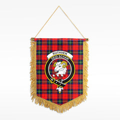 Ruthven Modern Tartan Crest Wall Hanging Banner