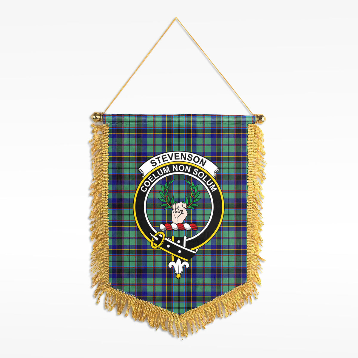 Stevenson Tartan Crest Wall Hanging Banner