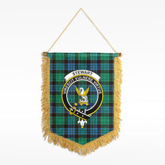 Stewart Old Ancient Tartan Crest Wall Hanging Banner