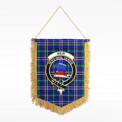 Weir Modern Tartan Crest Wall Hanging Banner