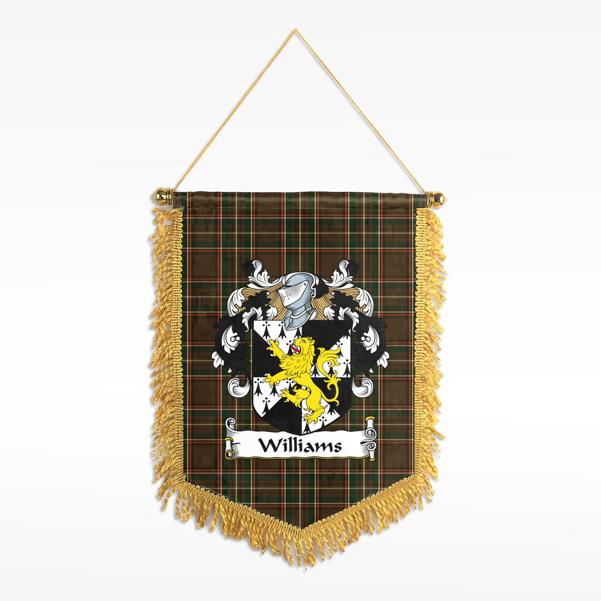 Williams Tartan Coat of Arms Wall Hanging Banner