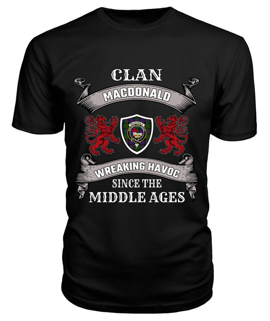 MacDonald (Clan Donald) Family Tartan - 2D T-shirt 1060