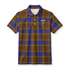 Balfour Modern Tartan Crest Birdseye Mesh Polo Shirt