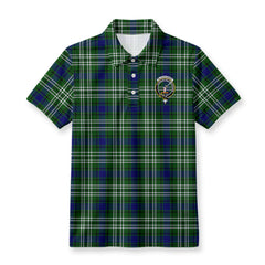 Blackadder Tartan Crest Birdseye Mesh Polo Shirt