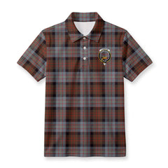 Cameron of Erracht Weathered Tartan Crest Birdseye Mesh Polo Shirt