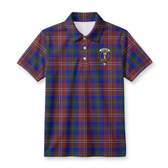 Chisholm Hunting Modern Tartan Crest Birdseye Mesh Polo Shirt