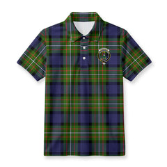 Fergusson Modern Tartan Crest Birdseye Mesh Polo Shirt