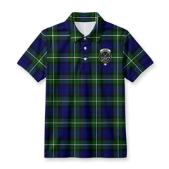 Forbes Modern Tartan Crest Birdseye Mesh Polo Shirt