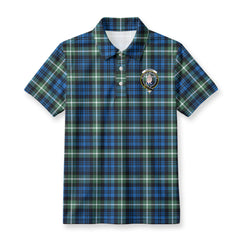 Lamont Ancient Tartan Crest Birdseye Mesh Polo Shirt