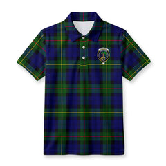 MacEwan Modern Tartan Crest Birdseye Mesh Polo Shirt