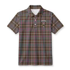 MacIntyre Hunting Weathered Tartan Crest Birdseye Mesh Polo Shirt