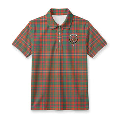 MacKinnon Ancient Tartan Crest Birdseye Mesh Polo Shirt