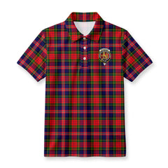McPherson Modern Tartan Crest Birdseye Mesh Polo Shirt