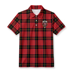 McQueen Modern Tartan Crest Birdseye Mesh Polo Shirt