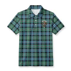 Melville Tartan Crest Birdseye Mesh Polo Shirt